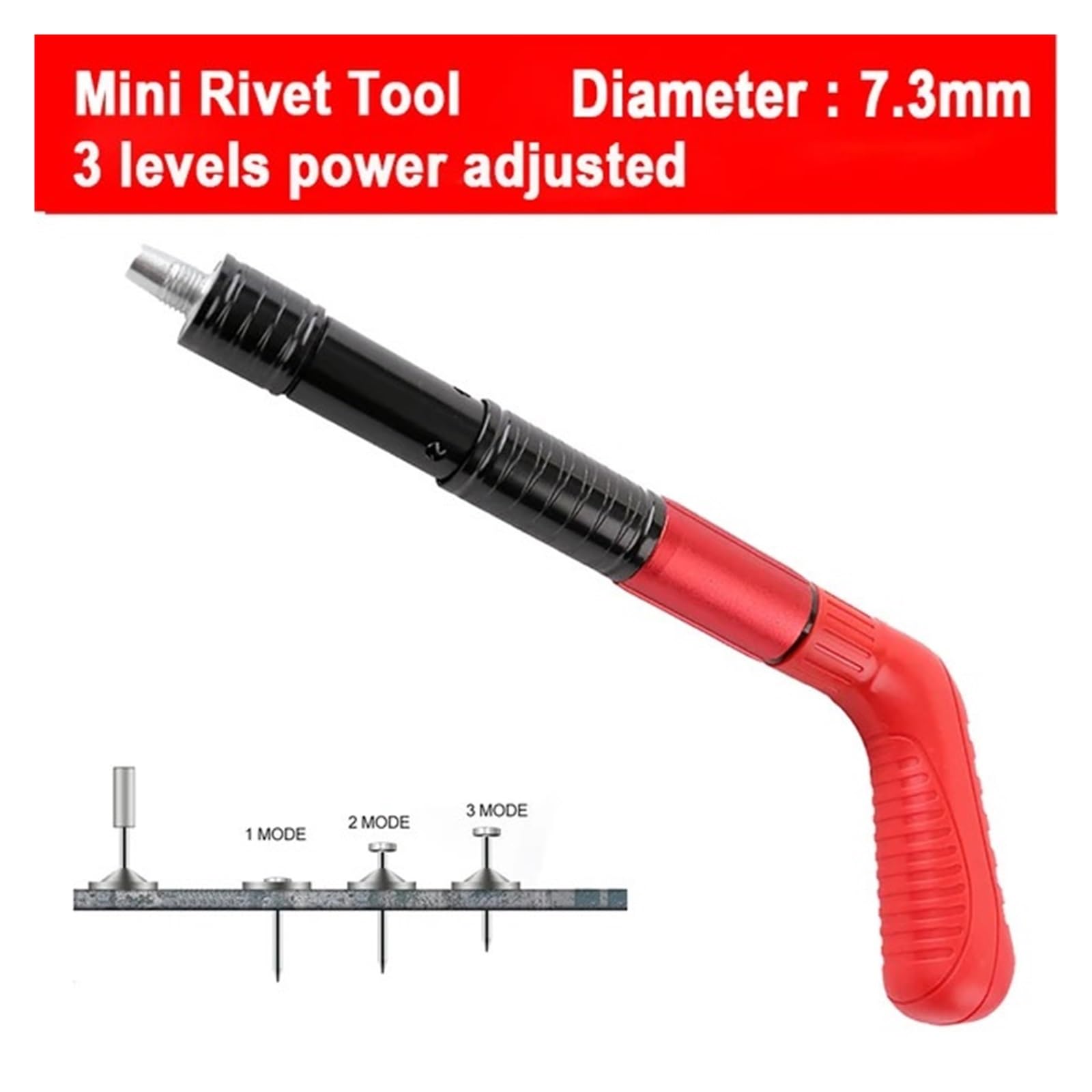 Pistolet À Clous En Acier Réglable 3 Niveaux, Mini Universel Décharge Automatique De Scories, Silencieux, Outil Électrique D'installation, Bricolage Domicile Forte pénétration