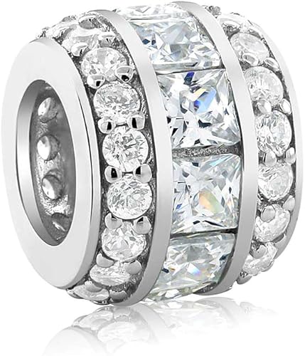 Dije de plata esterlina 925 con circonias cúbicas 12 x 9 mm