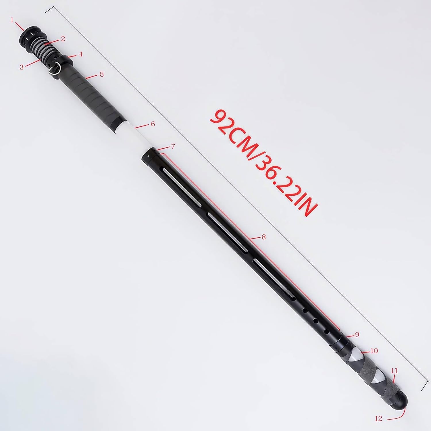 Lightsaber Scabbard, Cool Lightsaber Accessories Laser Sword Case, 92cm Web Style Aluminum Sheath for Lightsabers 1" Diameter or Smaller(Black)