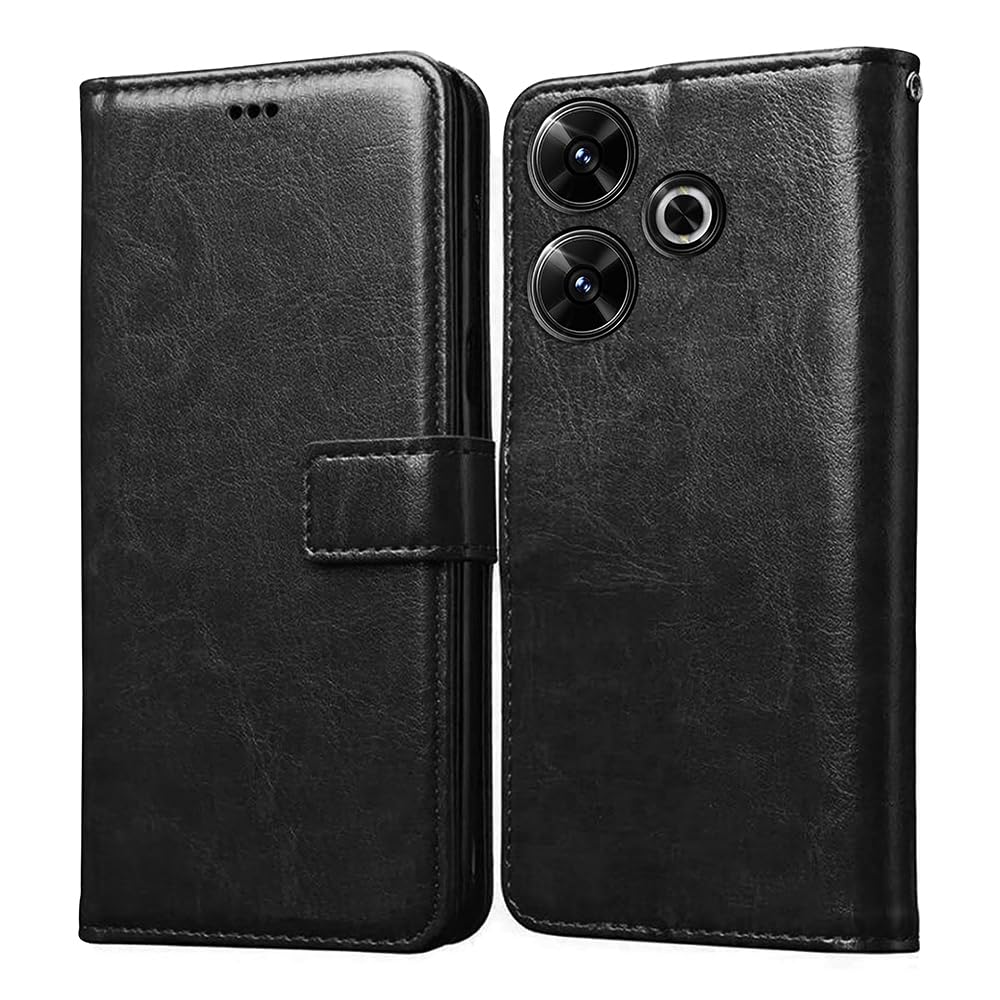 Amazon Brand- Solimo Flip for Mi Redmi 13 5G (Leather_Black) (B0D9FBHJNW) Amazon Price History, Amazon Price Tracker