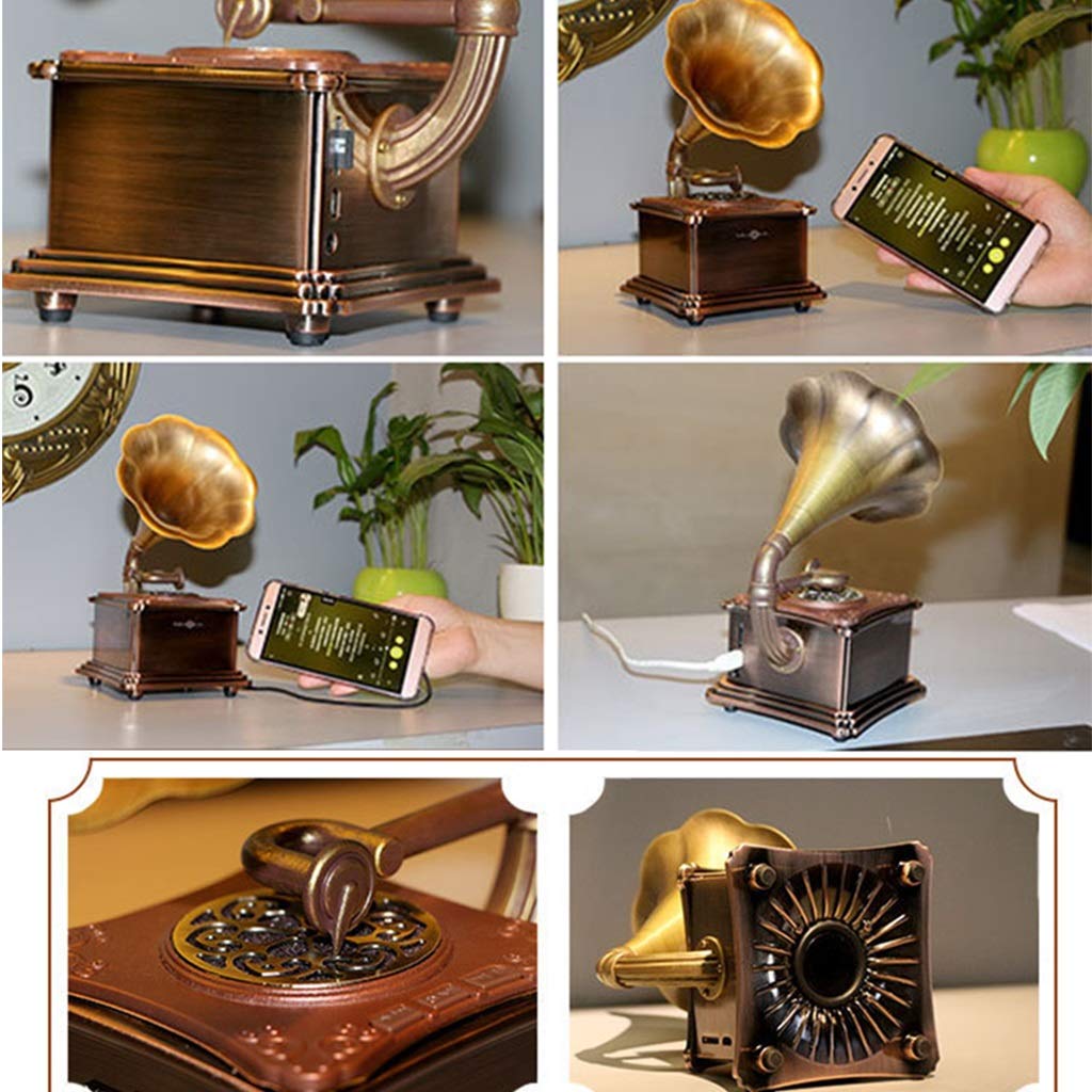 Vintage Bluetooth Lautsprecher mit doppeltem Stereo-Sound für klassische Musikliebhaber