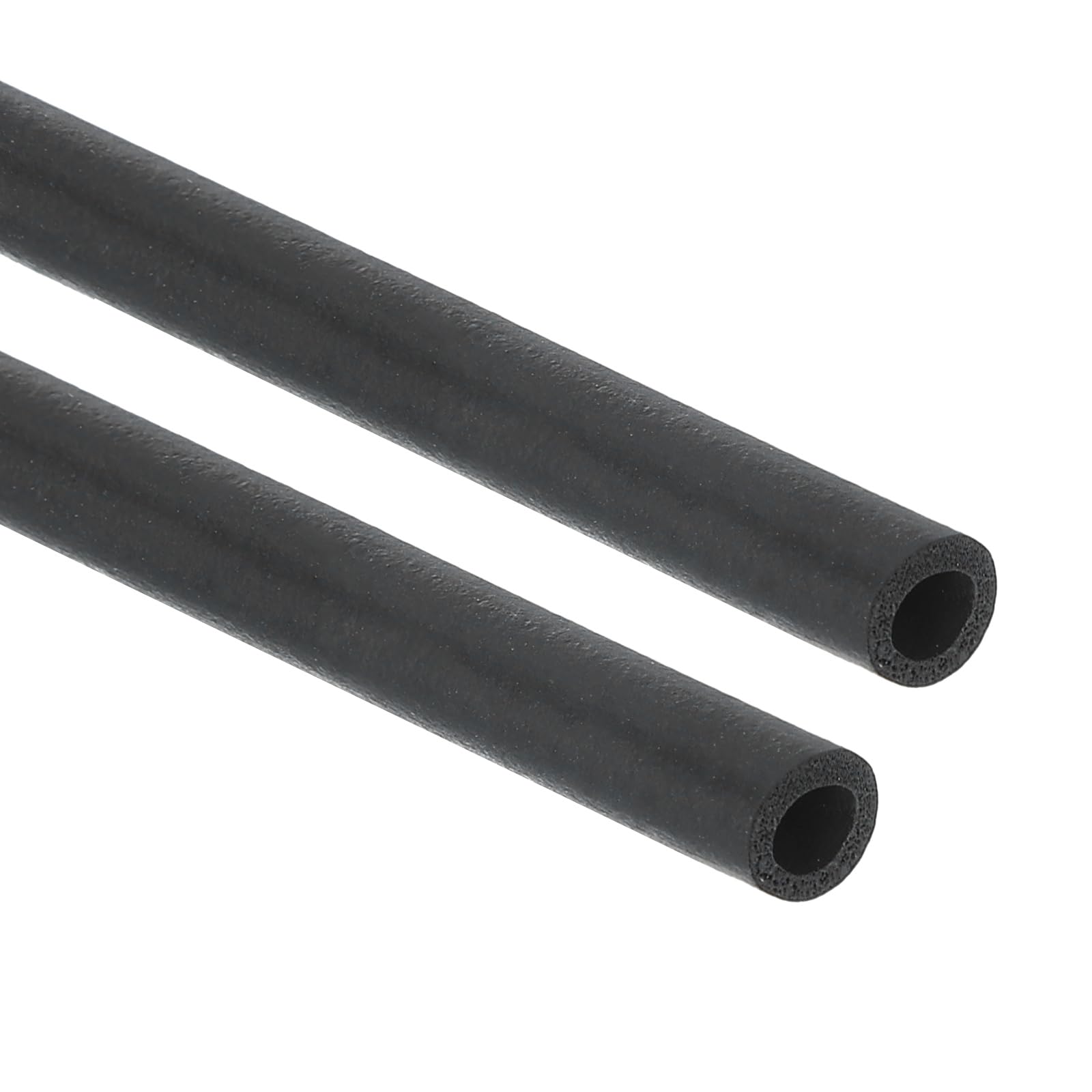 PATIKIL Tubo de espuma de aislamiento de tubería de 4 mm de diámetro interno x 6 mm de diámetro externo x 1 m de largo, 2 piezas de envoltura de cubierta de tubería, negro