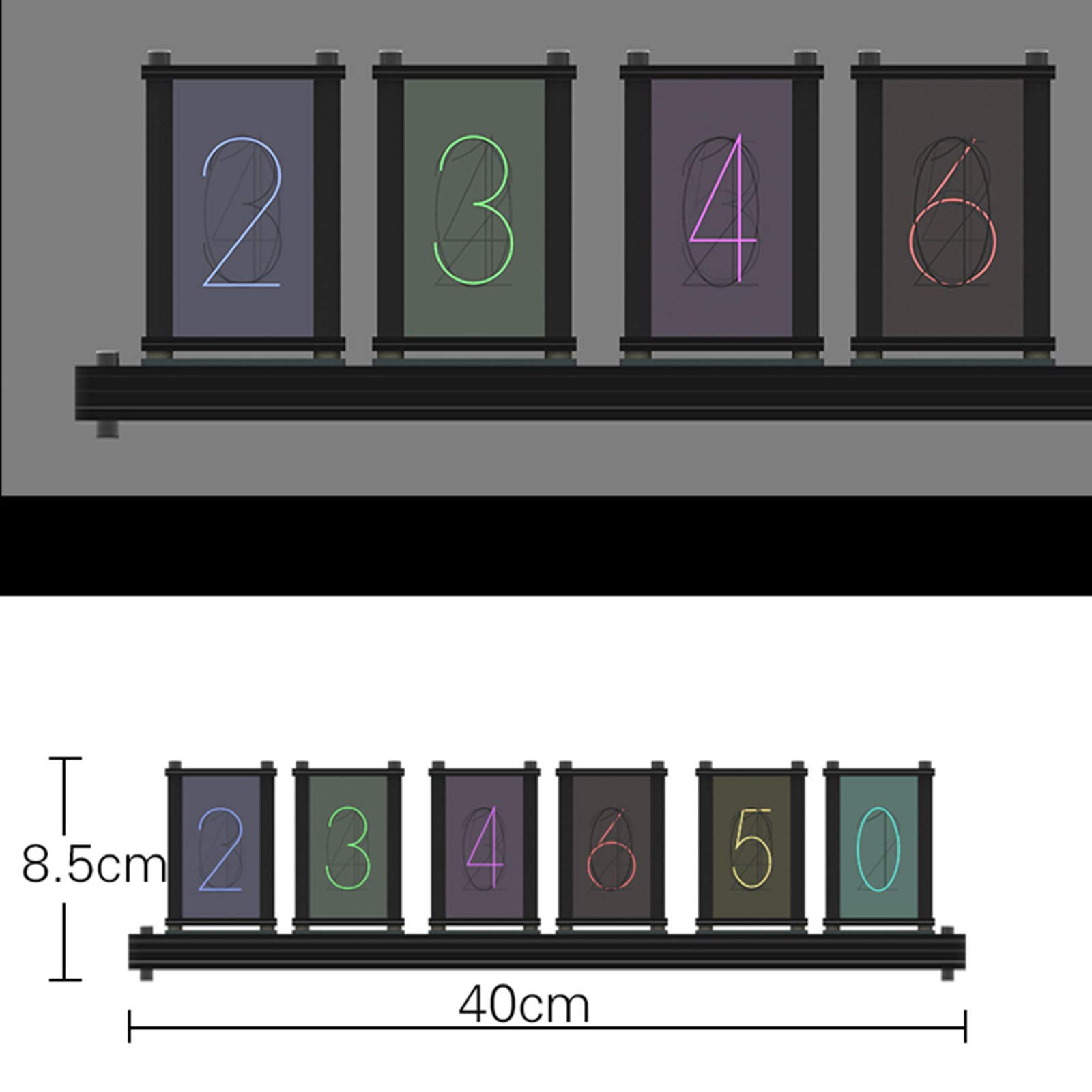 Cadeaux personnalisés, contrôle de l'horloge LED, personnalité de l'horloge du Tube Nixie, synchronisation précise du Tube à Vide 5 Modes d'affichage, Cadeau d'anniversai