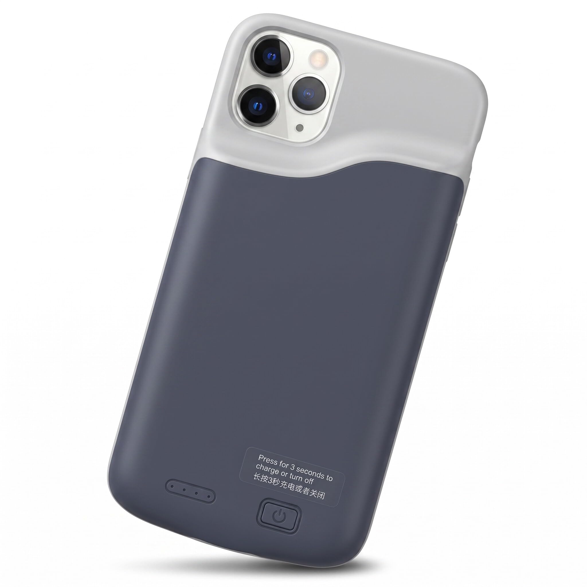 Custodia Batteria per Telefono IOS 11 Pro , Custodia di Ricarica Sottile da 6000mAh Batteria per Telefono IOS 11, Cover Protettiva di Ricarica Estesa da 6,5 ​​Pollici (Blu)
