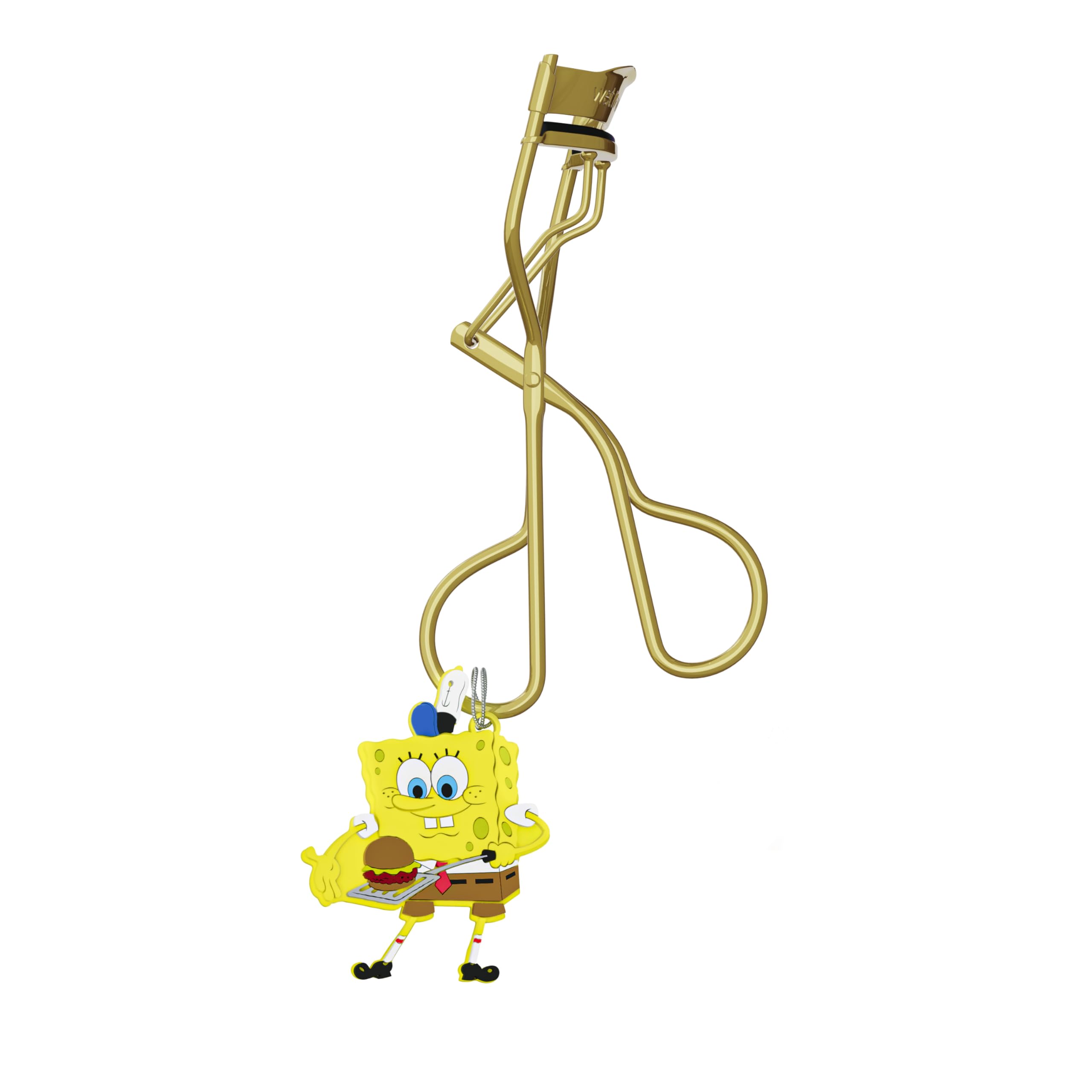 Wet N Wild Eyelash Curler & Charm Gentle Silicone Cushion Pad Curls & Lifts Lashes - Spongebob