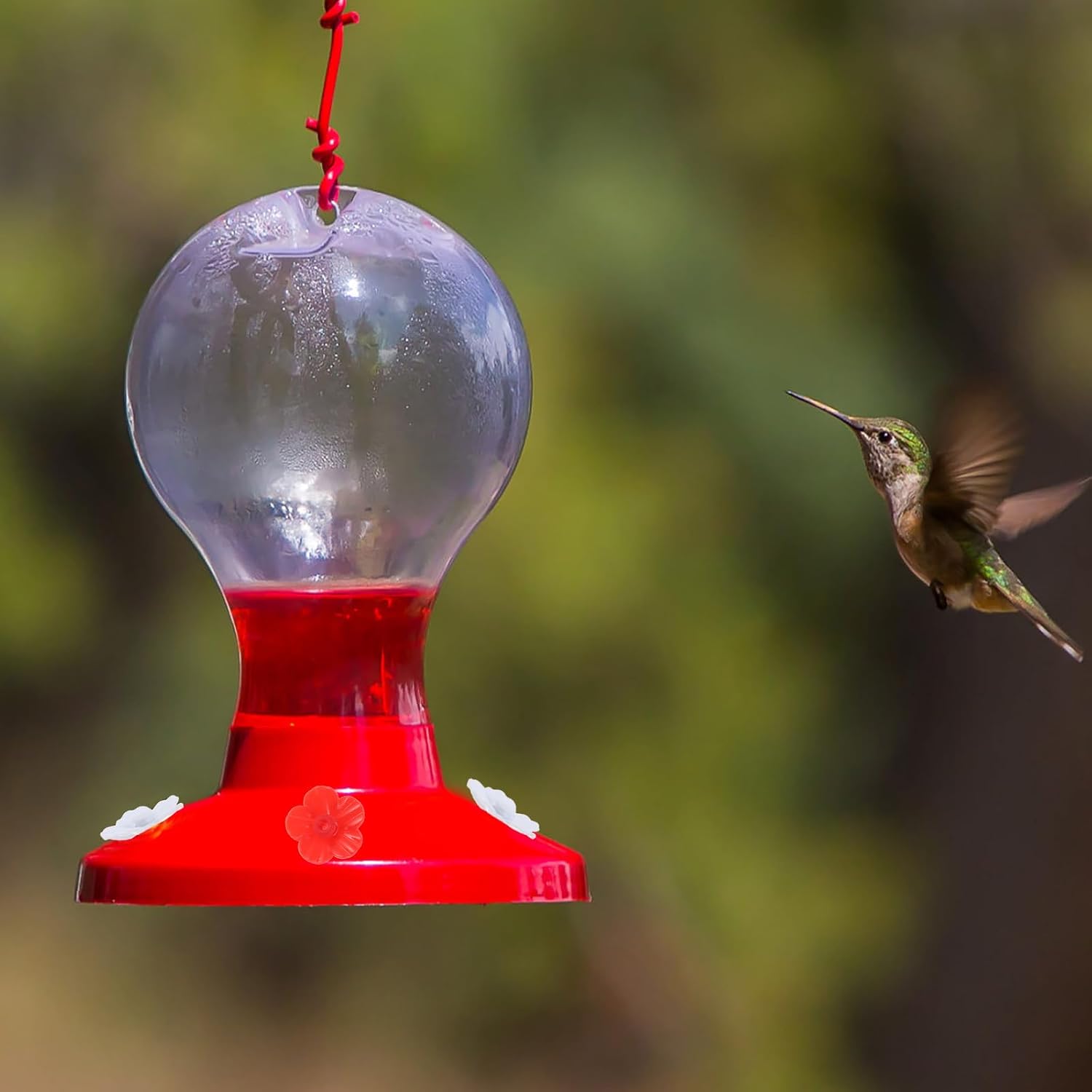 Sosoport 15 Pieces Hummingbird Feeders Replacement Flowers Pet Replacement Bird Feeder Replacement Parts Feeding Ports Bee Guards for Hummingbird Feeders for Outdoors Hanging Feeder