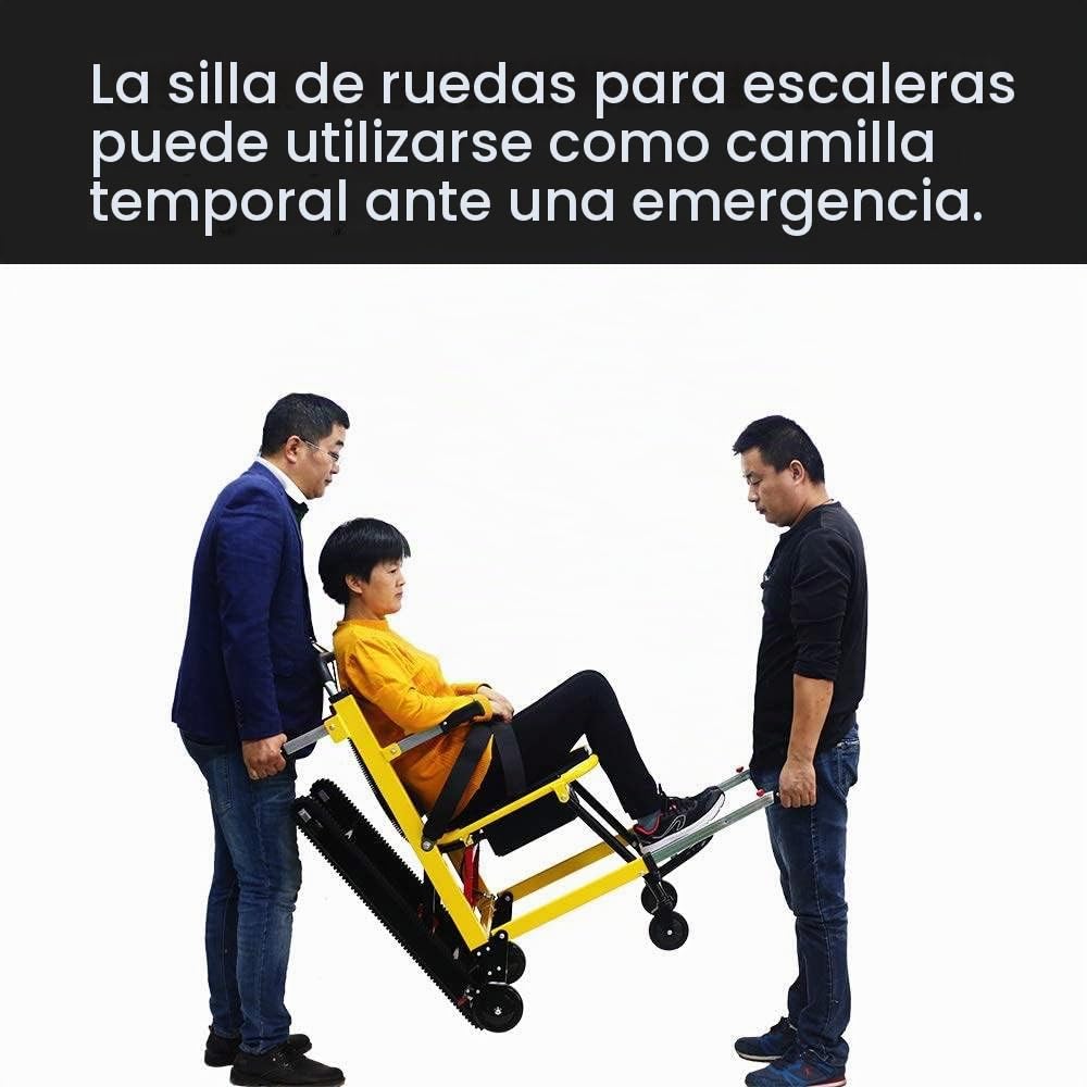 Silla Elevadora EléCtrica Para Escaleras,Silla De Ruedas Plegable Y Liviana Para Subir Escaleras,Silla EléCtrica Para Escaleras Con Orugas Para Ancianos,Carga De AleacióN De Aluminio 160 Kg,Yellow