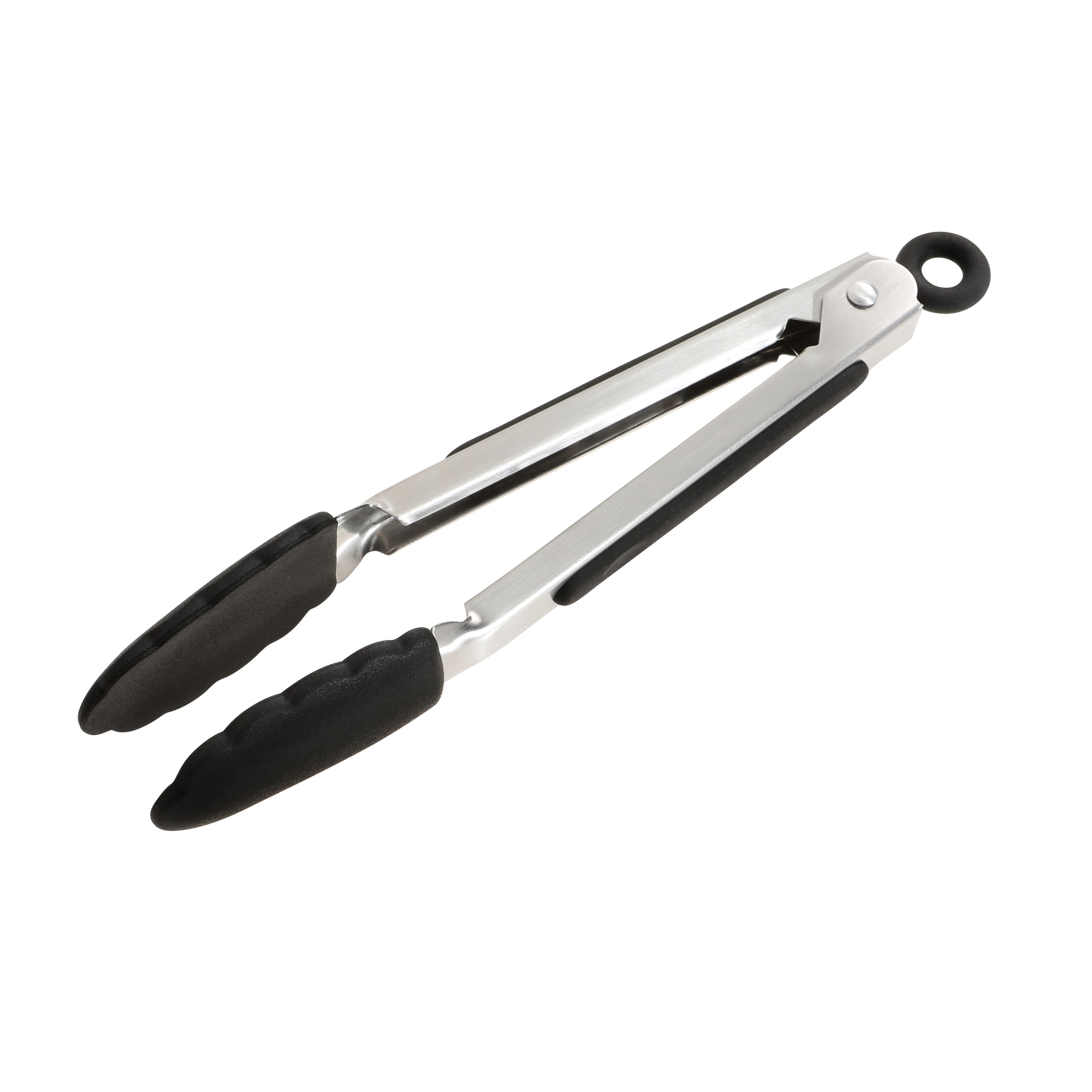 Wiltshire Mini Silicone Kitchen Tongs 18cm, Cooking & Serving Tongs, Salad & BBQ Tongs, Stainless Steel, Heat-Resistant Utensil, Non-Stick, Non-Scratch Tip, Midnight Black, 21x2.2x3.2cm