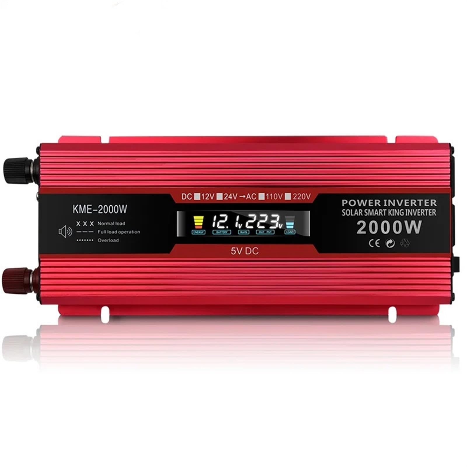 Convertitore trasformatore a Onda sinusoidale Corretta DC 12V 24V 48V 60V a AC 110V 220V nominale 400W 500W 600W 650W 900W (Color : 650W, Size : 24V_220V_.U.S.A)