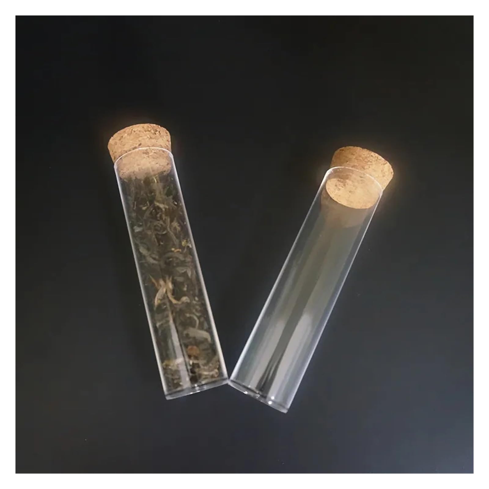 MENGKE 50 Piezas/lote 25x95 Mm 35 Ml Tubo De Plástico De Fondo Plano Tubo De Ensayo De Plástico Duro Transparente Con Corcho Frasco De Recuerdo De Boda
