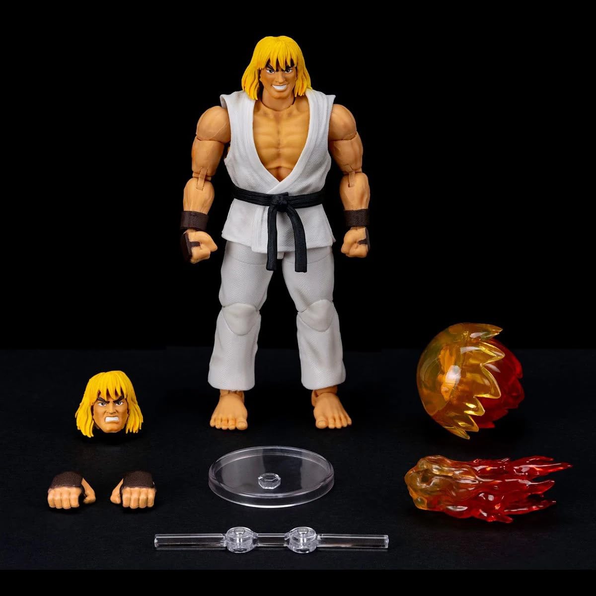 HiPlay JADA Toys, Street Fighter: Ken - White Outfit, 1/12 Scale Collectible Action Figure Full Set