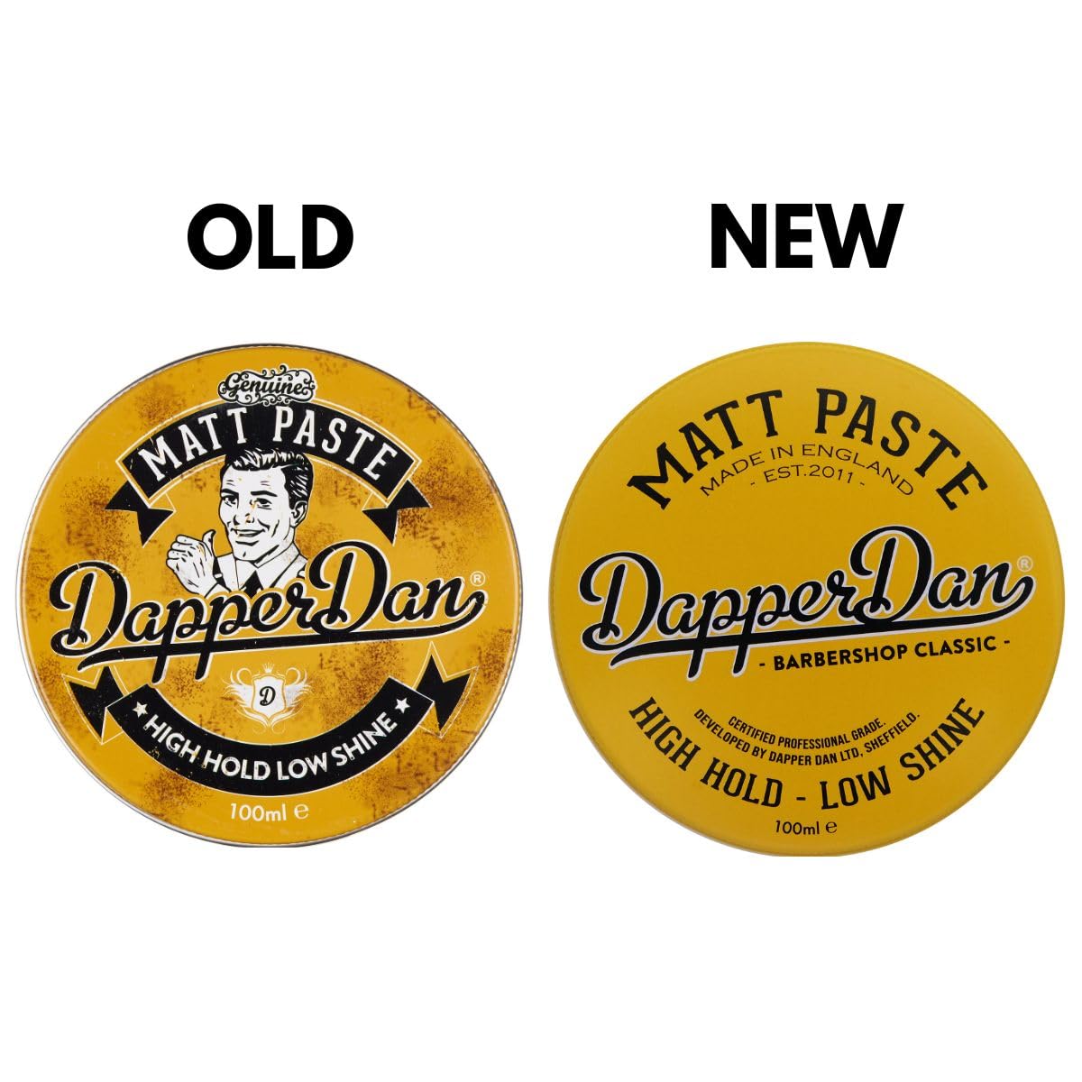Dapper Dan Matt Paste, Versatile Strong Flexible Hold Hair Styling Product, 2 x 100ml
