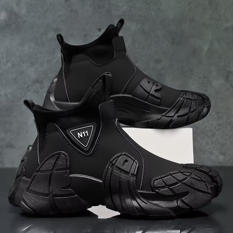 Men's High Top Running Shoes Lightweight Slip On Walking Shoes Workout Shoes for Men Fashion Sneakers4