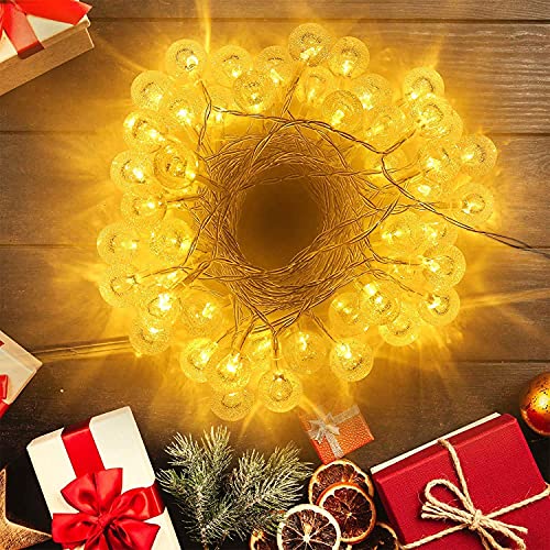 Image of MoonlitDreams 12M 36LED Crystal Ball String Lights - Decorative Waterproof Fairy Lights for Indoor /Outdoor, Garden, Diwali, Christmas, Wedding, Party & Festival Decoration