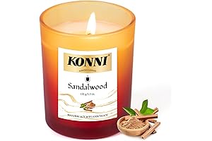 KAMMAK Scented Jar Candle for Holiday with Sandalwood Fragrance