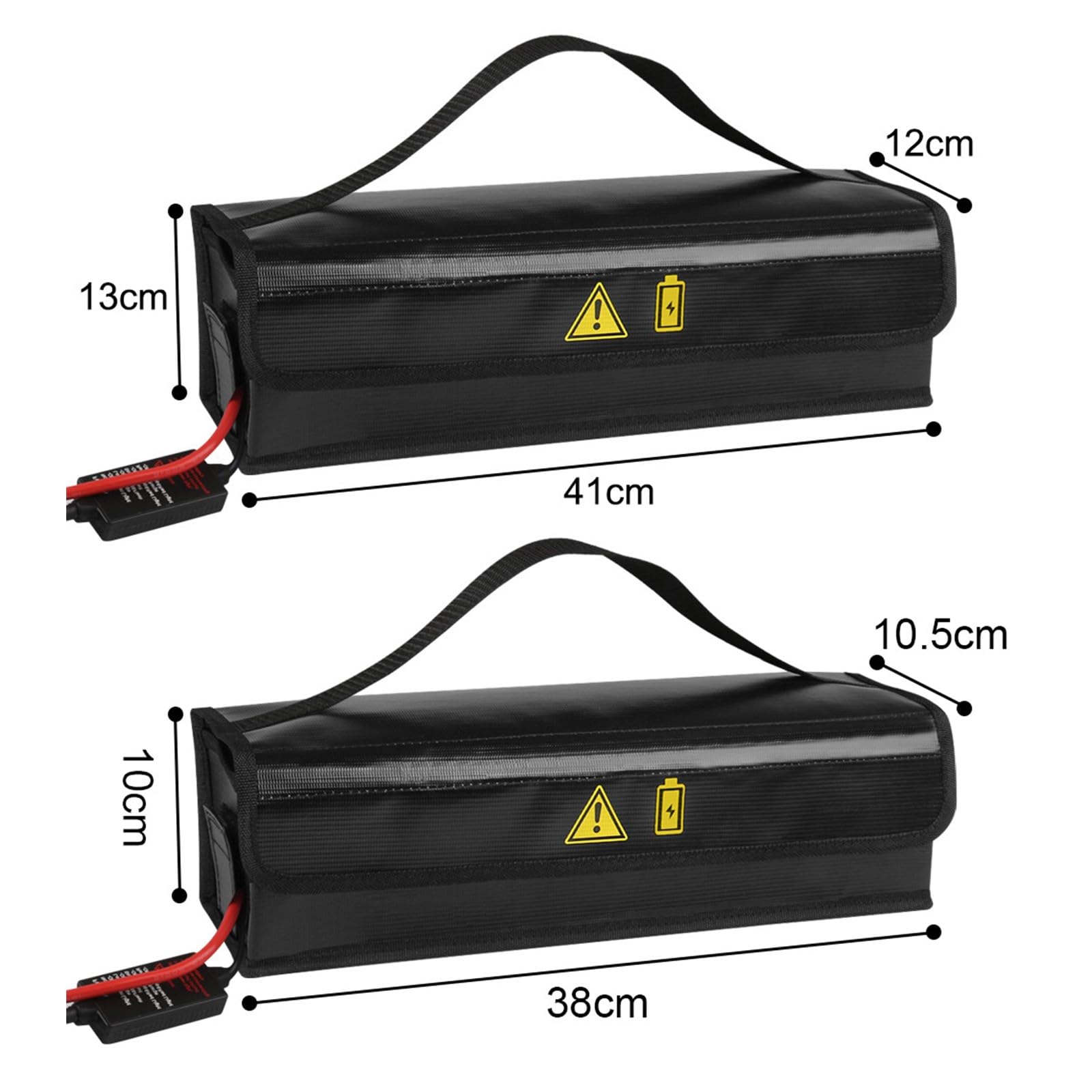 Flammensichere Batterie Aufbewahrungstasche, verdickte Schicht, feuerbeständig, leichtes Design mit glatten Reißverschlüssen für Drohnen, tragbare, flammensichere Batterie Sicherheitstasche
