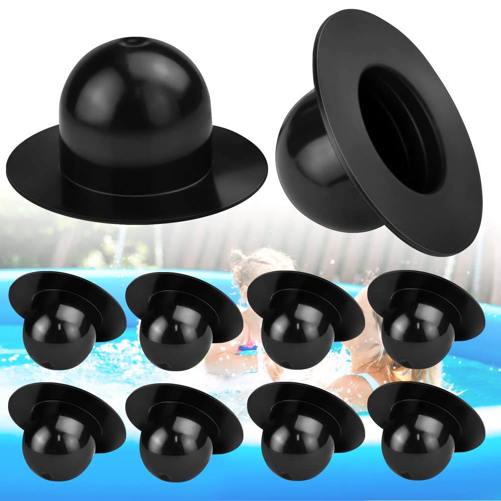 KARBAG10PCS Pool Plug Stopper, Swimming Pool Wall Plugs Replacement Parts Above Ground Swimming Pool Filter Pump Strainer Hole Plug Stopper Compatible with Intex & Bestway (Black)