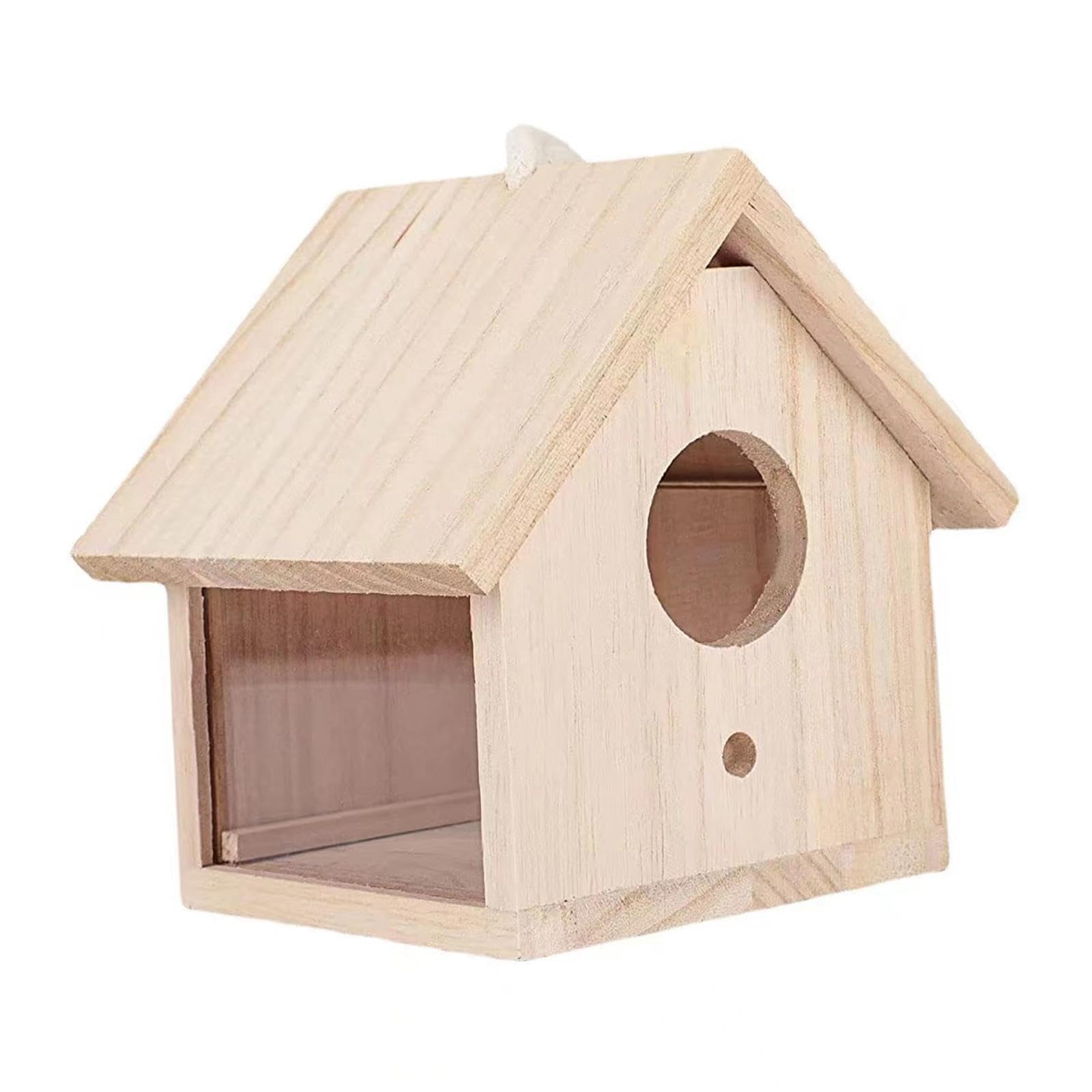 Bird House Wooden Bird Box for Bird Viewing Small Birds Outside Outdoor |Home & Garden | Yard, Garden & Outdoor Living | Bird & Wildlife Accessories | Birdhouses-image-17
