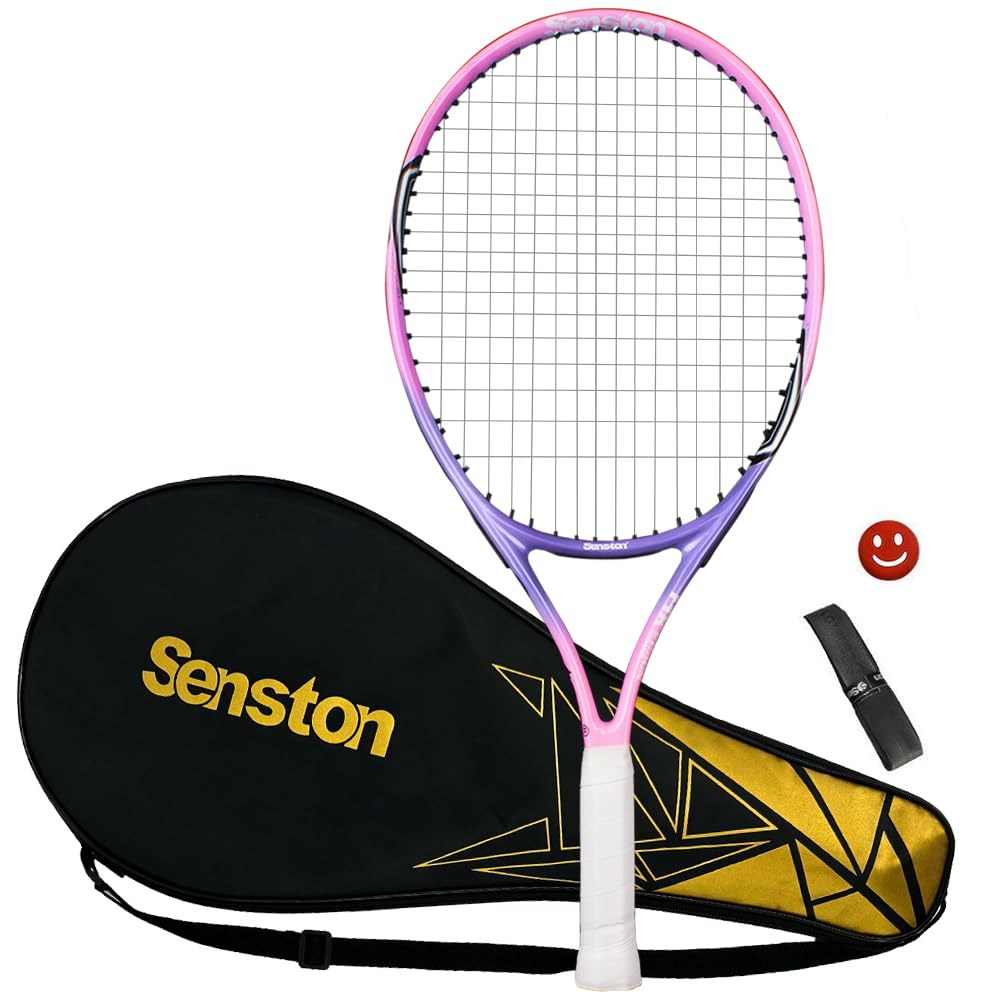 Senston 19" 23" 25" Kids Junior Tennis Racquet for Kids Children Boys Girls Tennis Rackets with Racket Cover