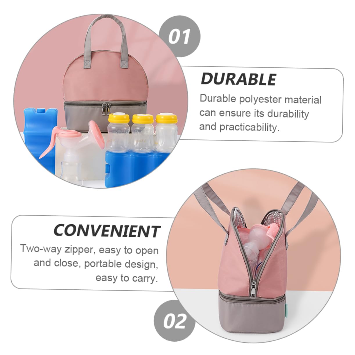 VICASKY 3pièces Portable pour Conservation Lait Maternel à Lait avec Étanche Et pour Sorties Camping Et Utilisation