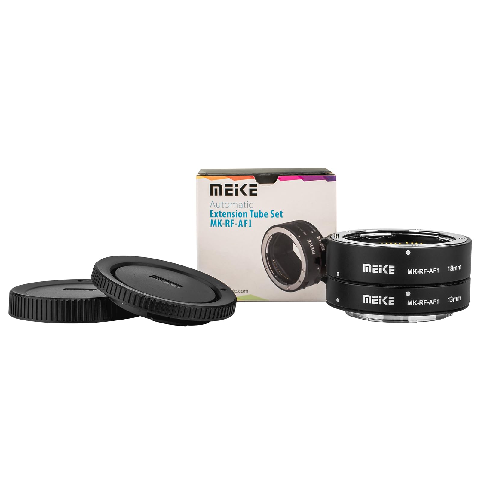 Meike MK-RF-AF1 - Kit de tubo de extensión macro de enfoque automático de metal de 13 mm + 18 mm para cámaras de montaje RF, serie EOS-R, EOS-RP
