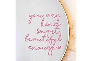 Pink Bathroom Art: Set of 2 Positive Affirmation Mirror Decals