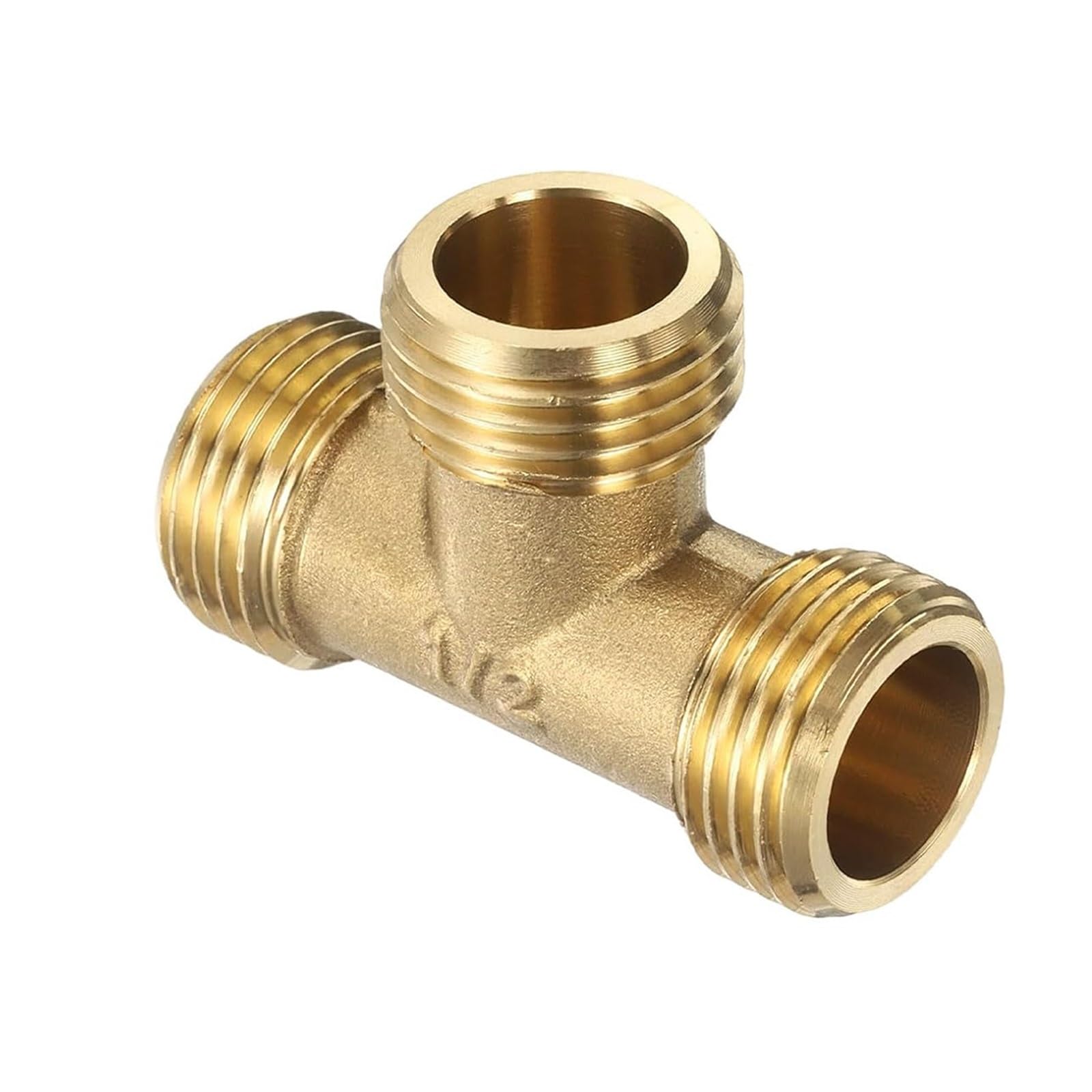 BNGDFDGH Brass Tee Pipe Fitting G1/2" Male 3 Way T-Connector Coupler Adapter for Transport Connect Pipelines