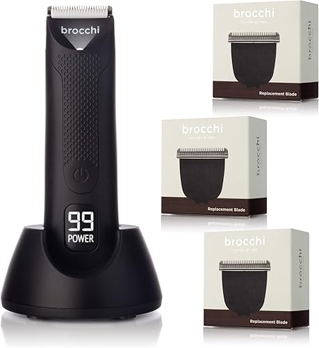 Brocchi Cortadora impermeable USB de corte de filo  Cortadora de pelo facial y corporal  Cortadora de pelo impermeable  Maquinilla de afeitar
