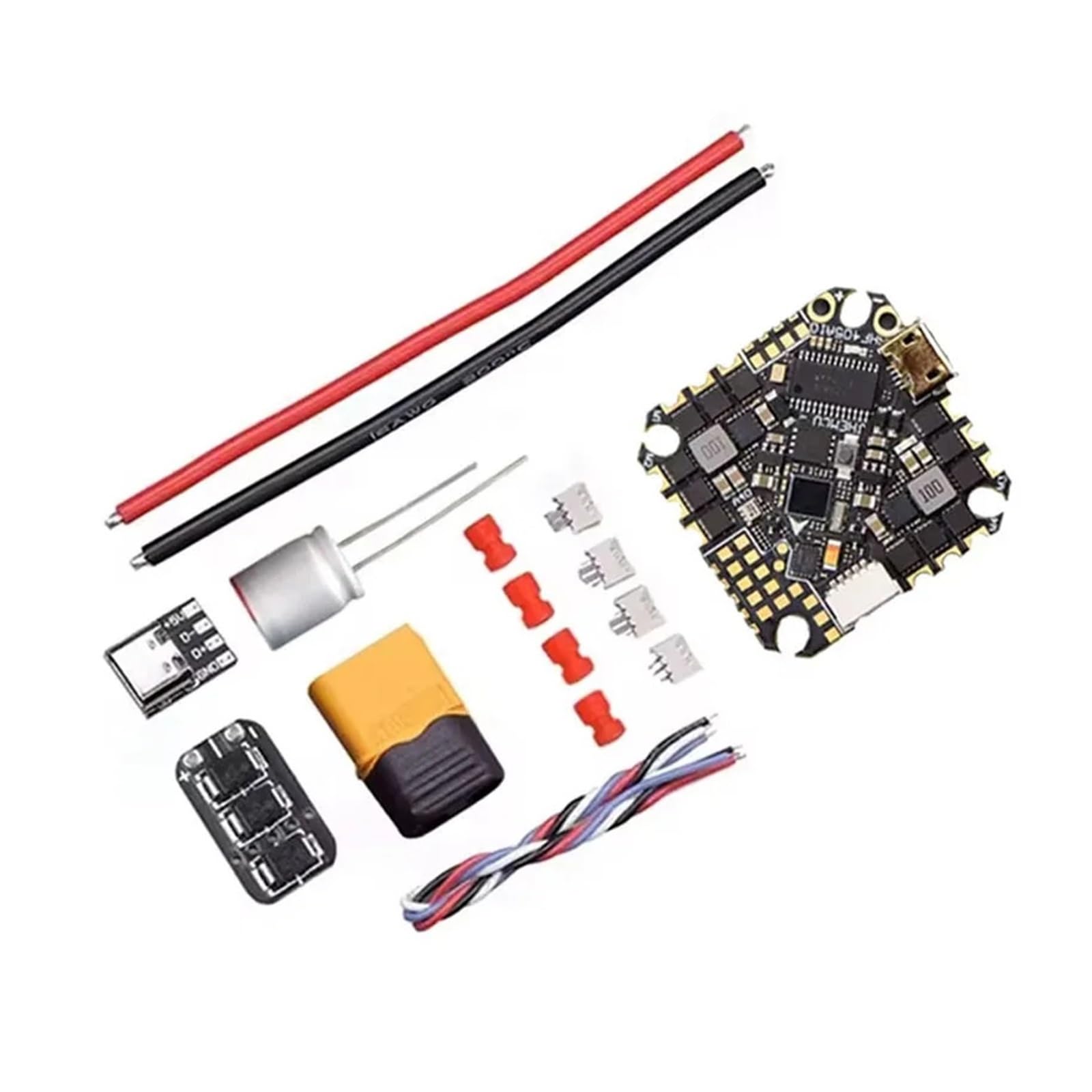 AIO Flight Controller ESC, GHF405AIO-HD 40A F405 2-6S | OSD Dshot600 für Toothpick Racing-Drohne, 33x33mm, Verbundmaterial