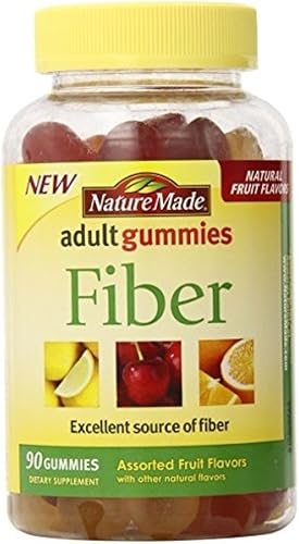 Nature Made Fiber Adult Gommies, Surtido de Frutas 90 ea (Paquete de 3)