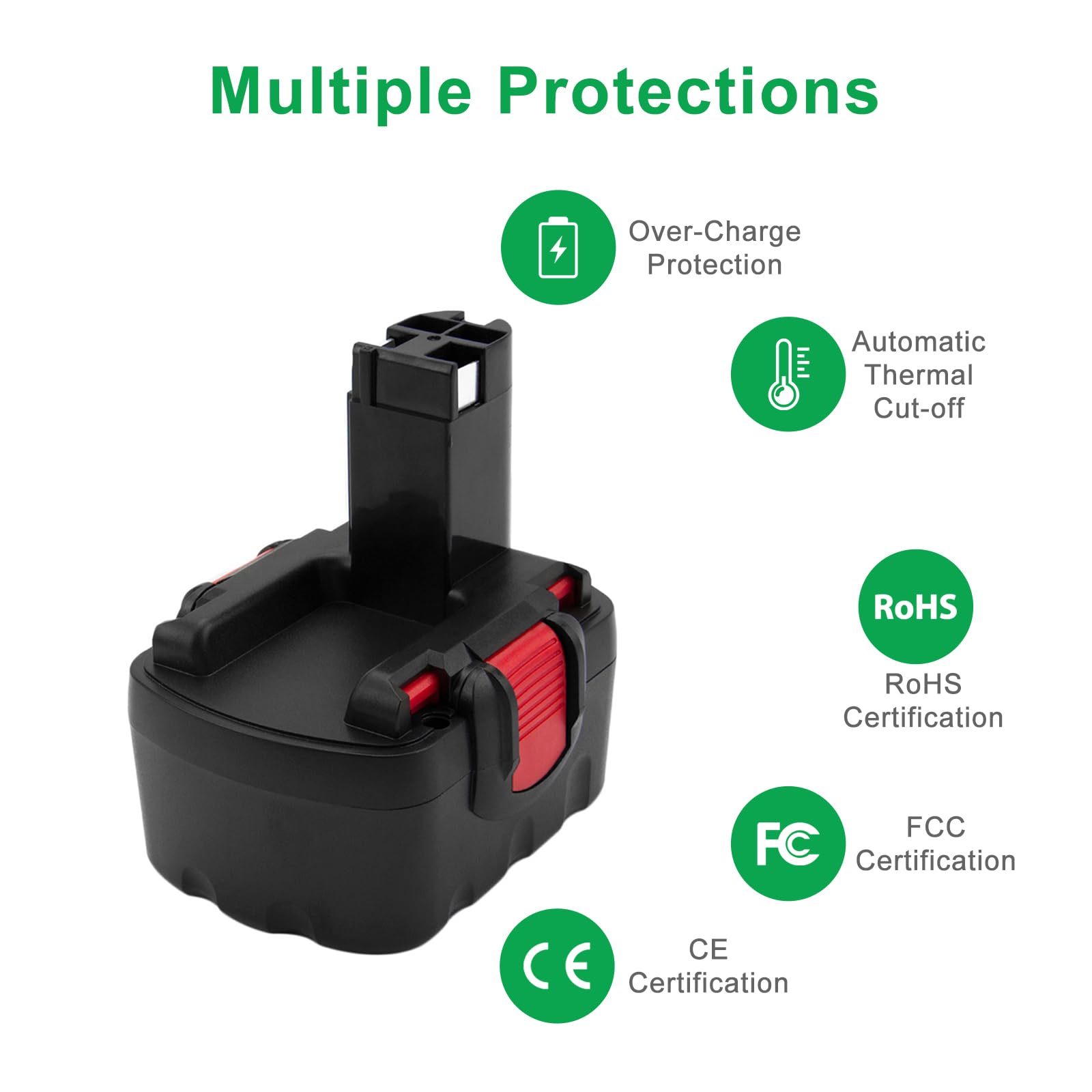 14.4V 4000mAh BAT038 NIMH Batteria per Bosch 2607335275 2607335533 2607335709 2607335711 2607335263 2607336037 2607335534 2607335465 2607335685 2607335678 2 607 335 385 BAT040 BAT041 BAT140