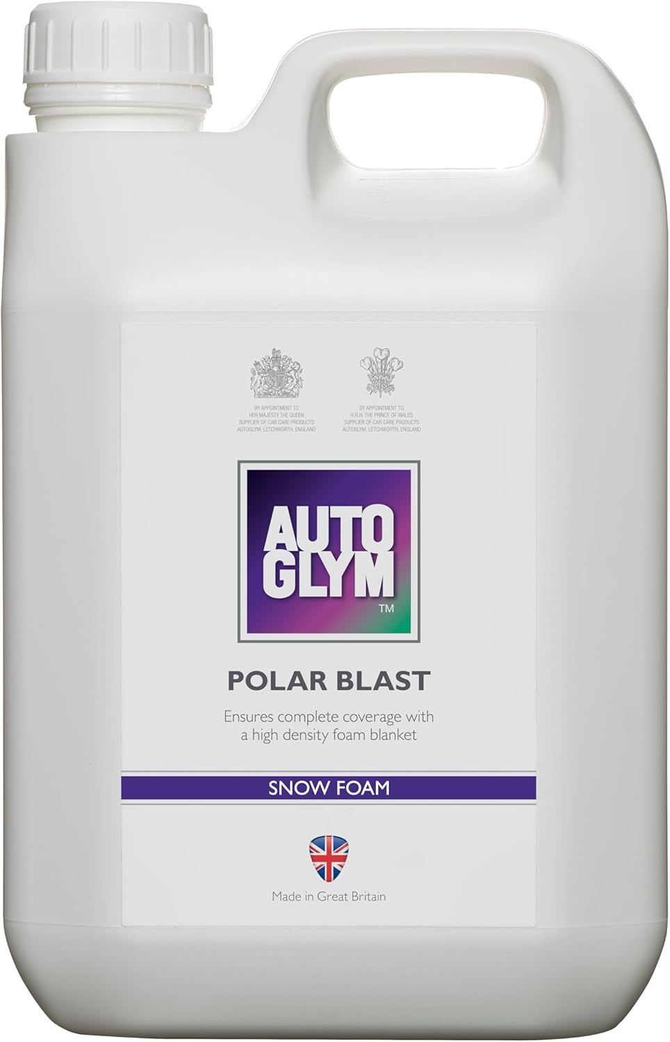 Autoglym Polar Blast, 2.5L Concentrate Extra Thick Snow Foam (15L When diluted) Softens Dirt in Advance of wash, pH Neutral Car Shampoo Suitable for All Paint Types, White