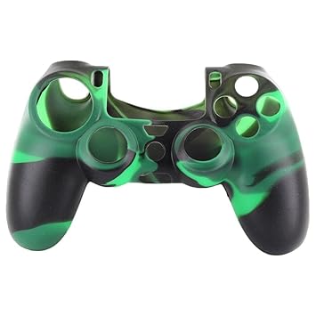 Silicone Rubber Soft case Gel Skin Cover for Playstation 4 PS4 Controller (TD(BL+GR))