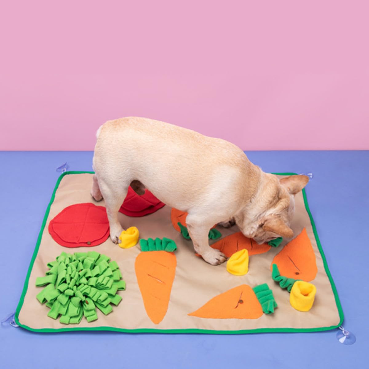 CLISPEED Interaktive Futtermatte für Hunde aus Polarfleece mit Natürlicher Such und Futterfunktion als Kreatives Schnüffelspielzeug zum Fördern der Artgerechten Beschäftigung