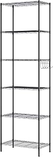 Himimi Étagère à 6 Niveaux en Fil métallique pour Garage, Cuisine, Salon, Salle de Bain, 21,26 L x 11,42 l x 62,99 h Argenté