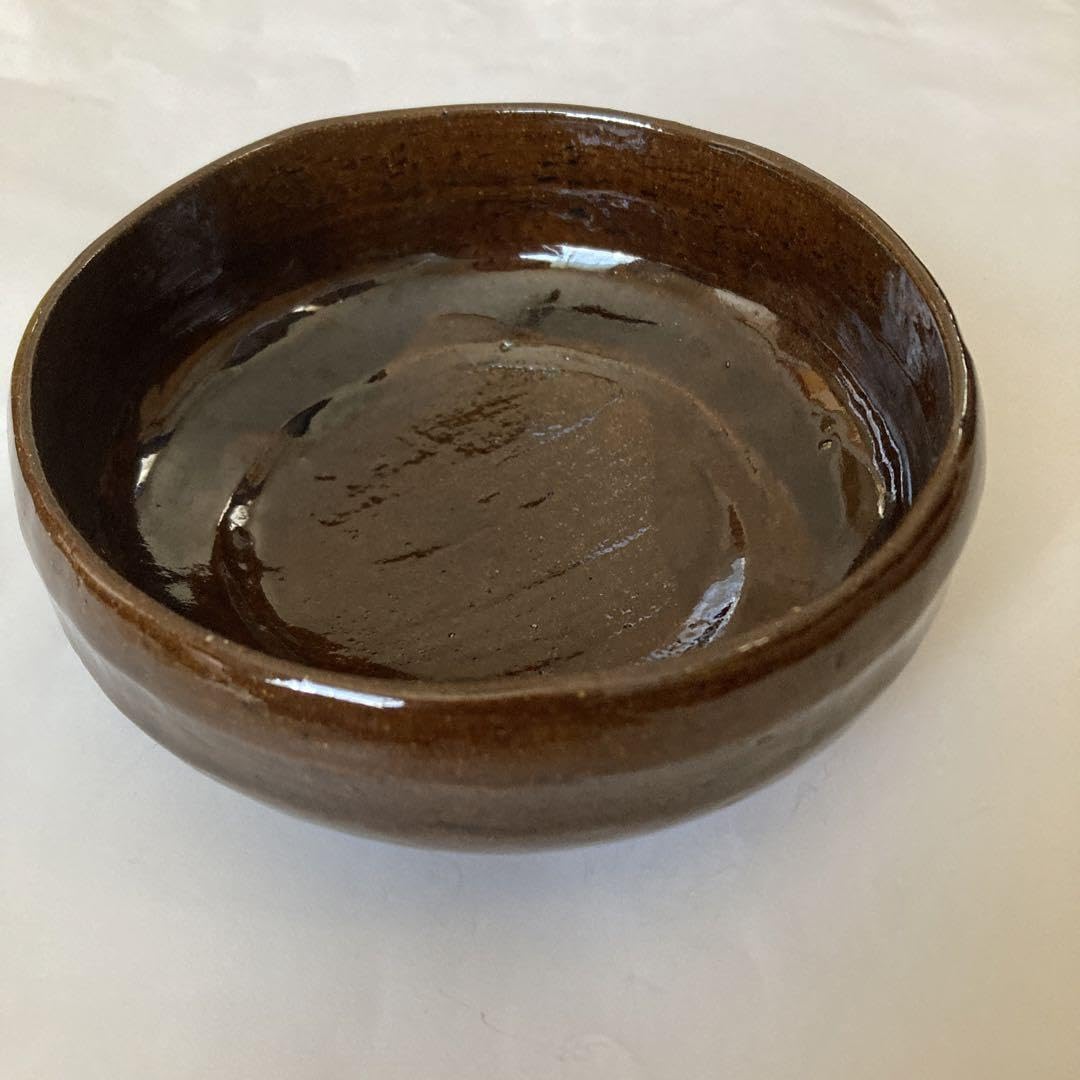 Ohi Choami Ohi Ware Candy Glazed Flat Rice Bowl, Matcha Bowl, Tea Utensils