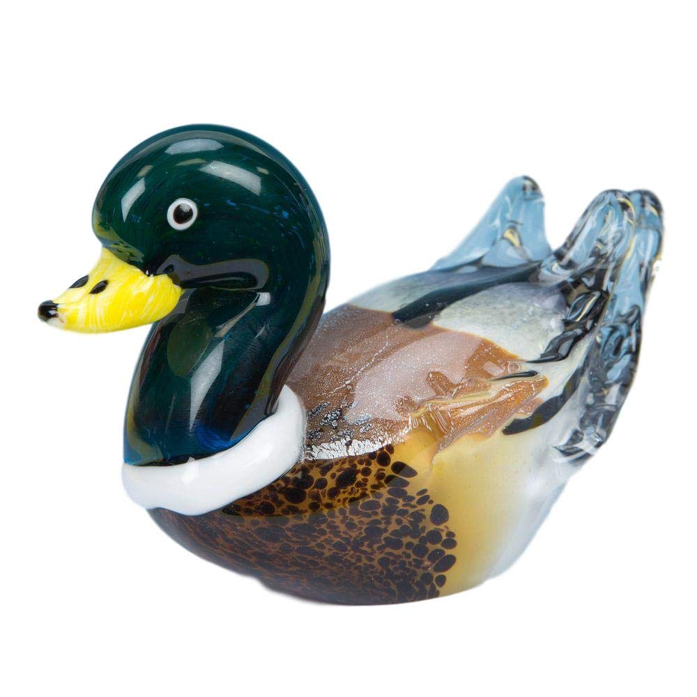 Widdop Bingham Juliana Objets d'art Glass Figurine - Duck Paperweight Ornament