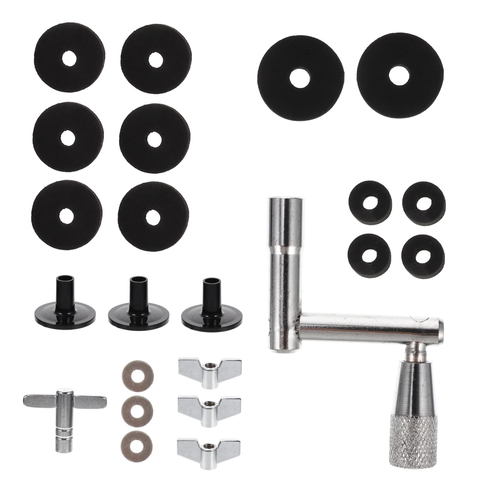 VANZACK 1Set Drum Kit Non Slip Felt Pads Set Cymbal Protection Accessories for Drums Electronic Drums Percussion Lightweight Portable Durable Felt Cymbal Stand Sleeves