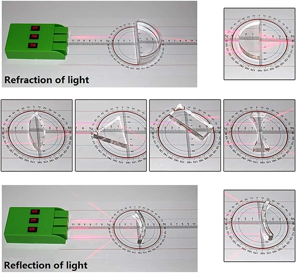 Physical Optics Experiment Kit Optical Bench Set Concave Convex Lens Imaging Pinhole Imaging Light Reflection Dial Slider