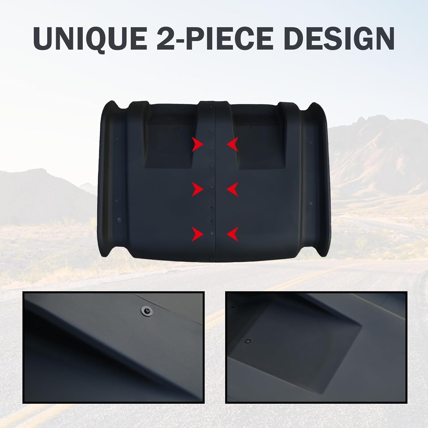 Hard Roof Top for Honda Pioneer 700, 2-Piece Combined Sport Roof Top Protection Cover Sun Visor Compatible with Honda Pioneer 700 Accessories