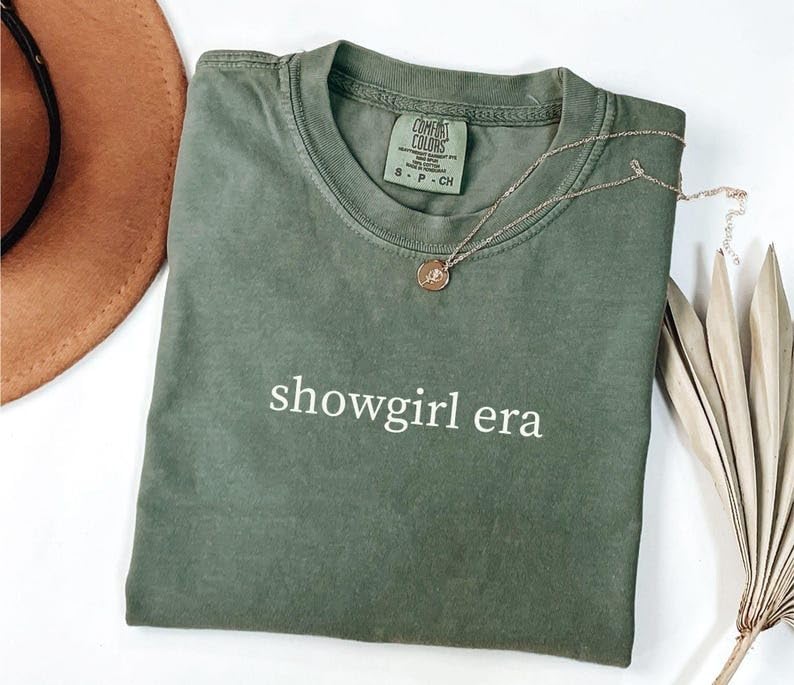 Showgirl Era T-Shirt Gift For Best Friend Bestie Loves Taylor T-shirt Showgirl Life Orange Music Trending Shirt Birthday Christmas Funny In My Showgirl Era Unisex Tee2