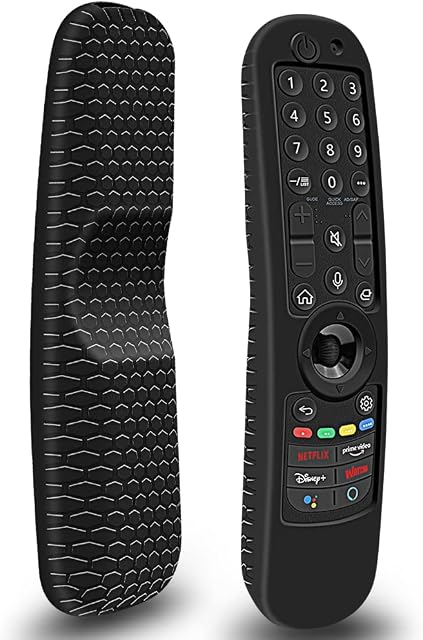 Cover for LG AN-MR21GA/AN-MR21GC Remote Control, Protective Silicone Case OLED TV 2021 LG Magic Remote Controller Sleeve Skin Holder Battery Back Protector Universal Replacement-Black