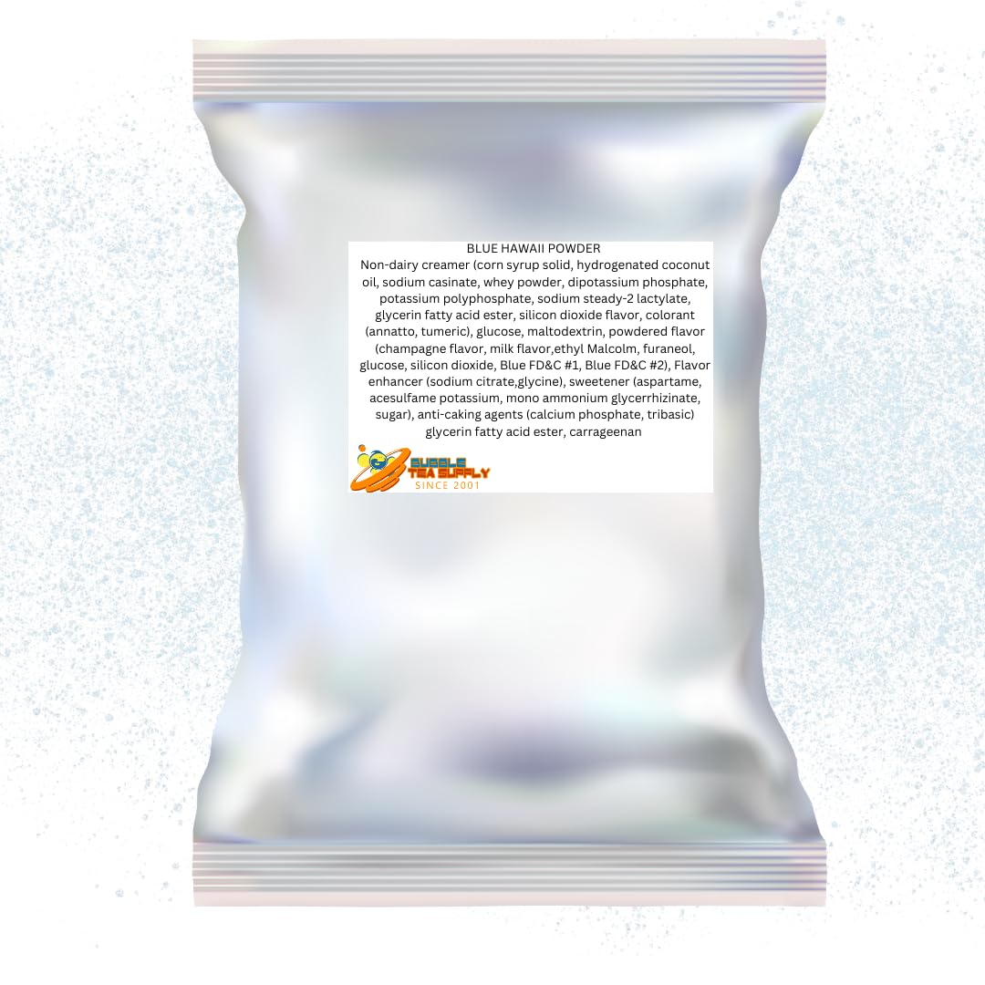 Blue Hawaii Flavored Boba Bubble Tea Powder for Milk Tea Premium Instant Drink Mix - 2.2 LB bag for 40-45 Servings - Just Add Tapioca Pearls by BUBBLE TEA SUPPLY