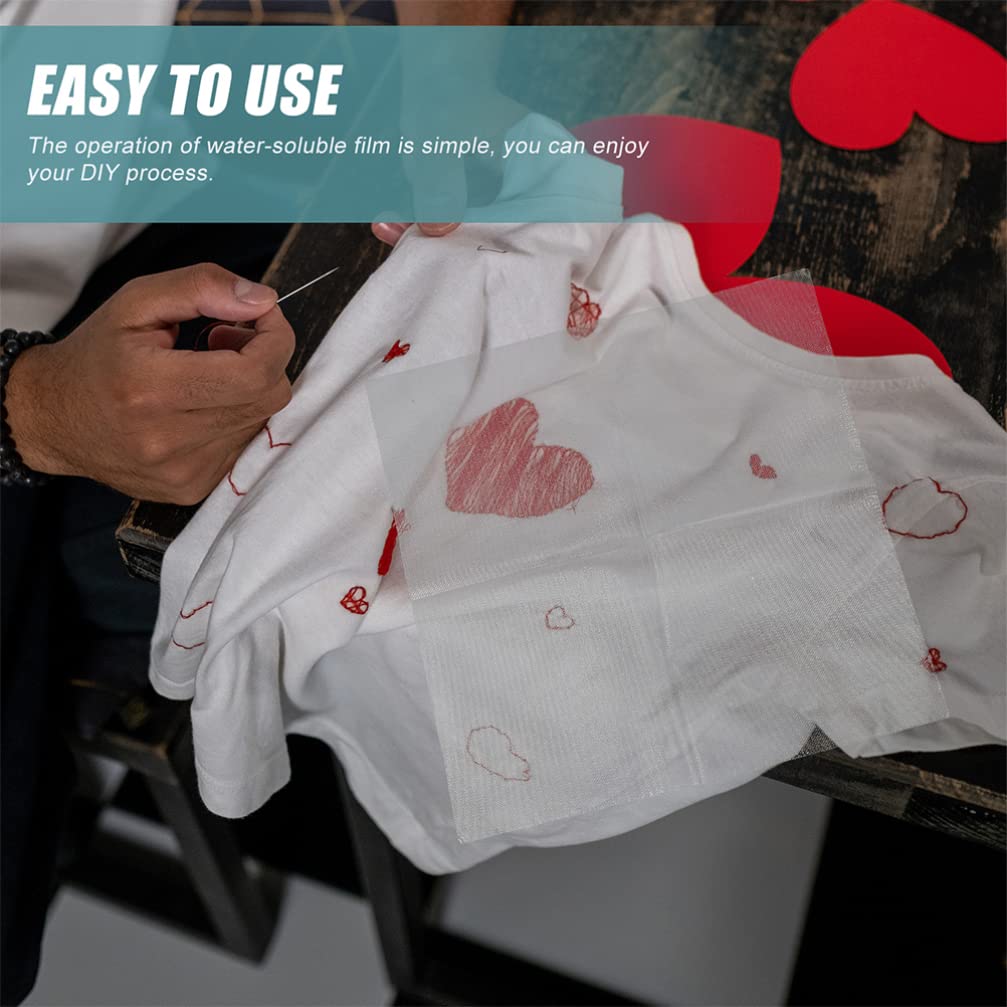 VICASKY Embroidery Stabilizer Paper Water-Soluble Film 12pcs Transfer Paper for Hand Sewing DIY Embroidery Stabilizers