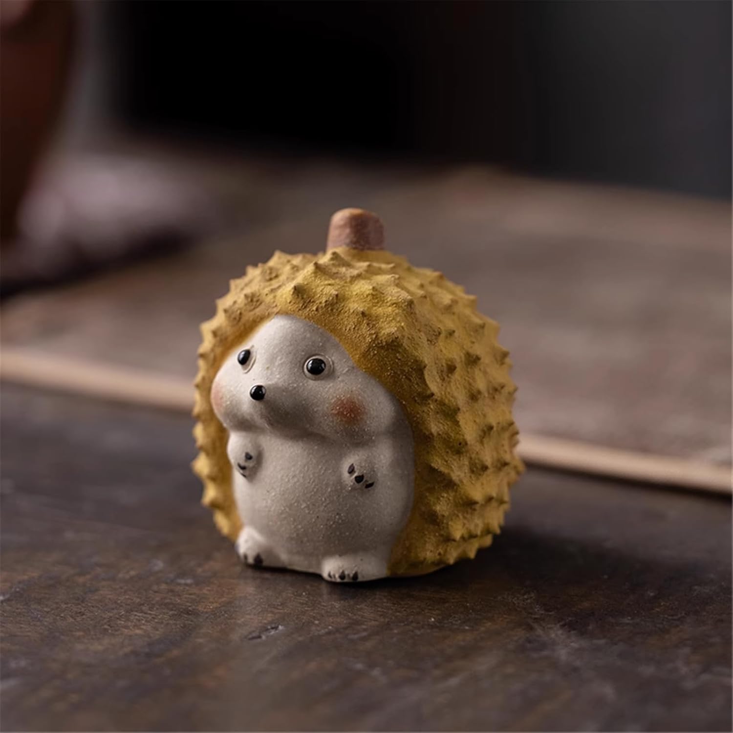 purple clay Tea Pet Figurine, Plantable decoration for tea tables, tea trays and home furnishings.style1