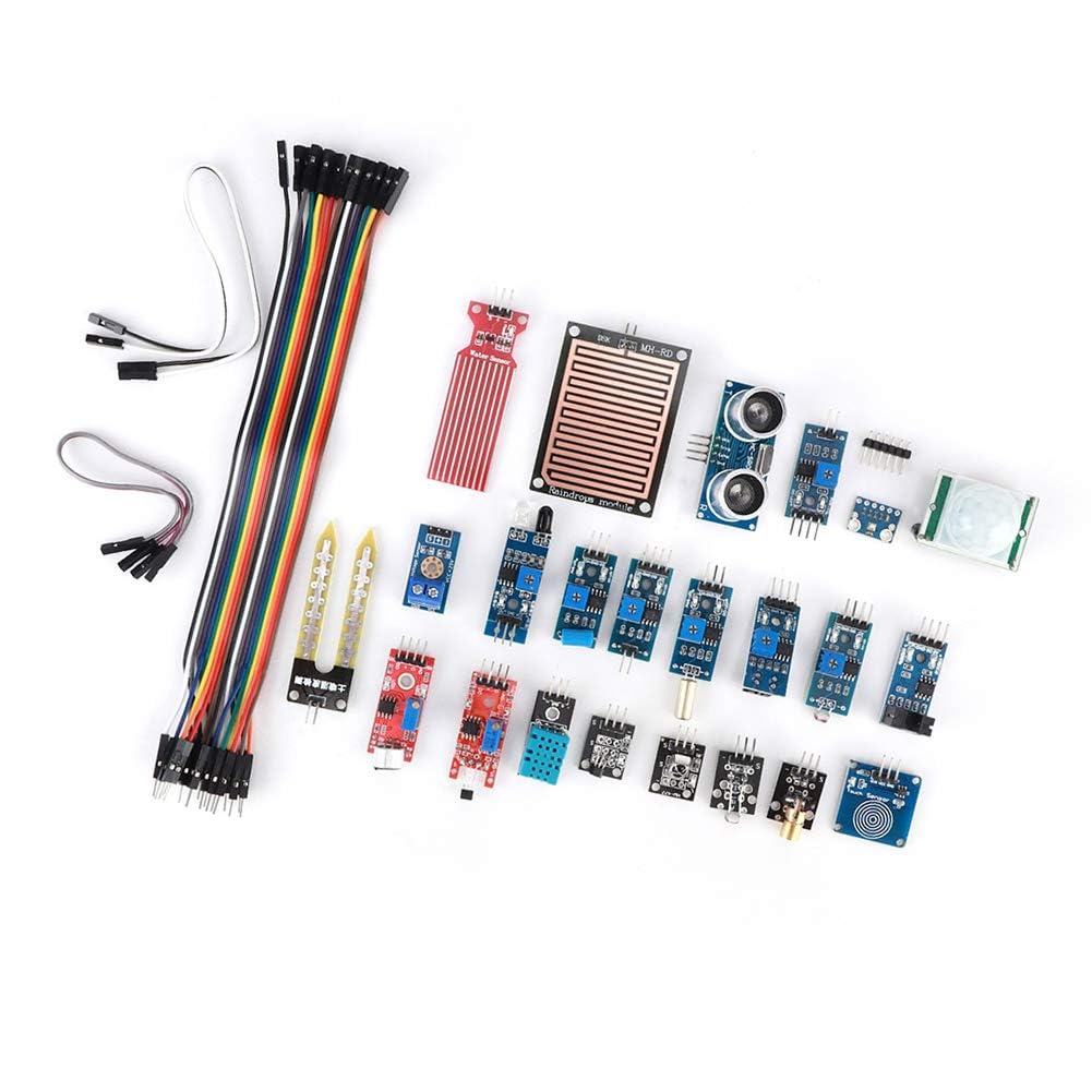 Kit de Module de Capteur pour , Composant éLectronique de Démarrage d'apprentissage DéButant 22 en 1, Compatible pour Et pour STM32