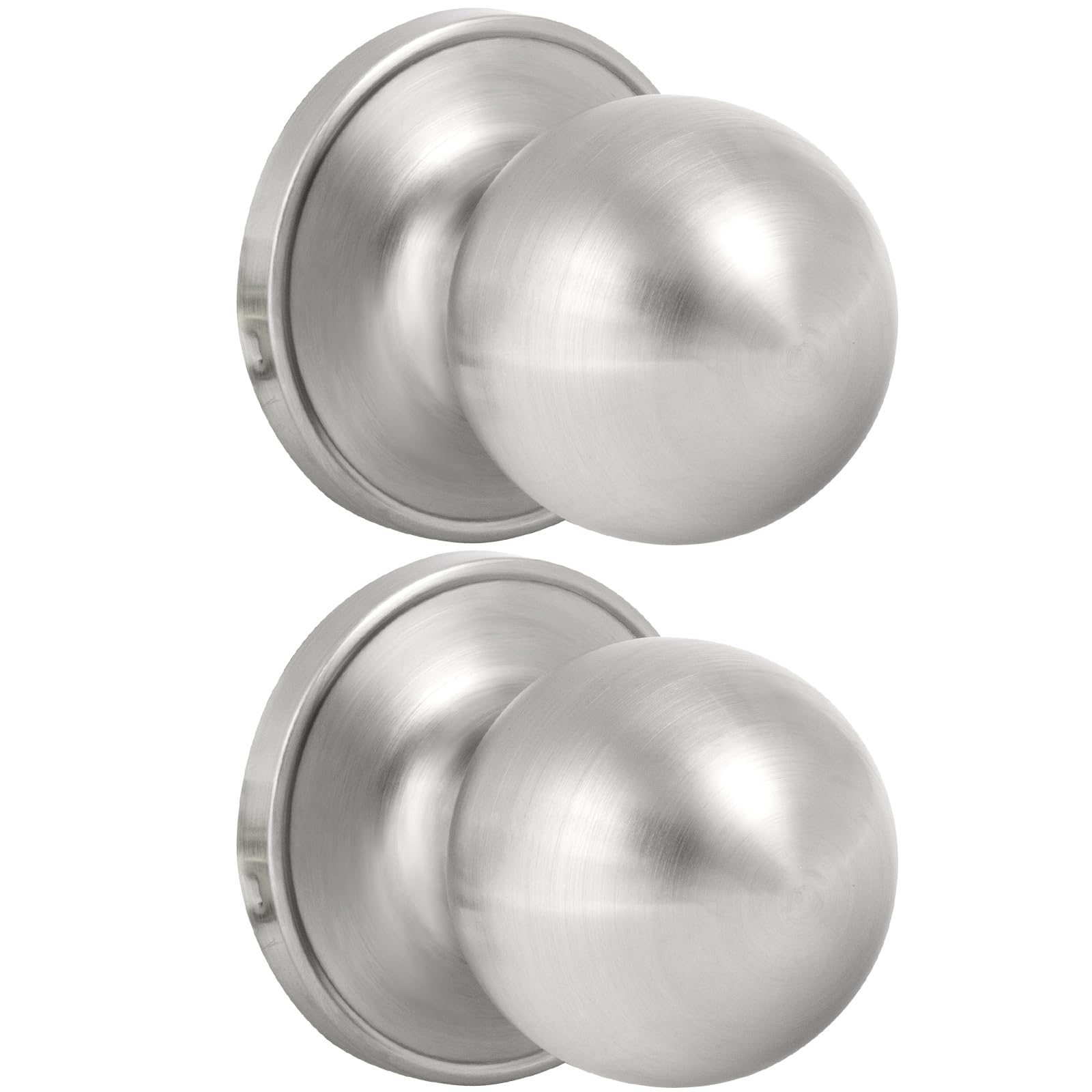 Privacy Door Knobs with Lock - 2 Pack Satin Nickel -16 Privacy Door Knobs with Lock - 2 Pack Satin Nickel -16