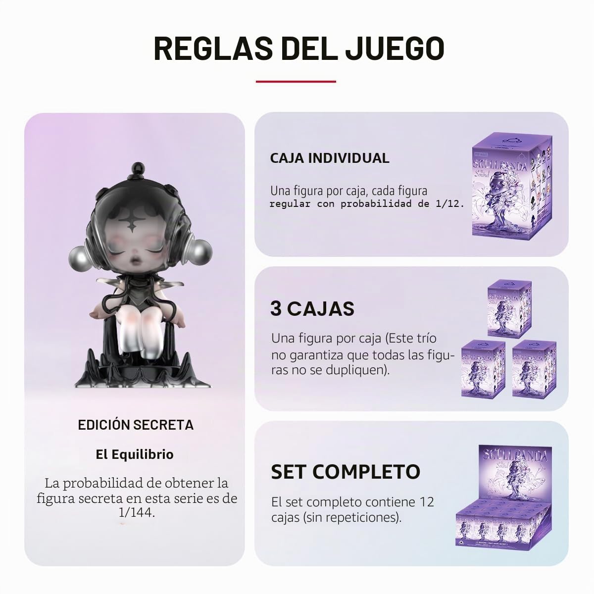 POP MART SKULLPANDA The Sound Series - Juego de 12 cajas de figura articulada de 6,3 cm de alta calidad, regalo para mujer, juguete de colección favorito de los fans