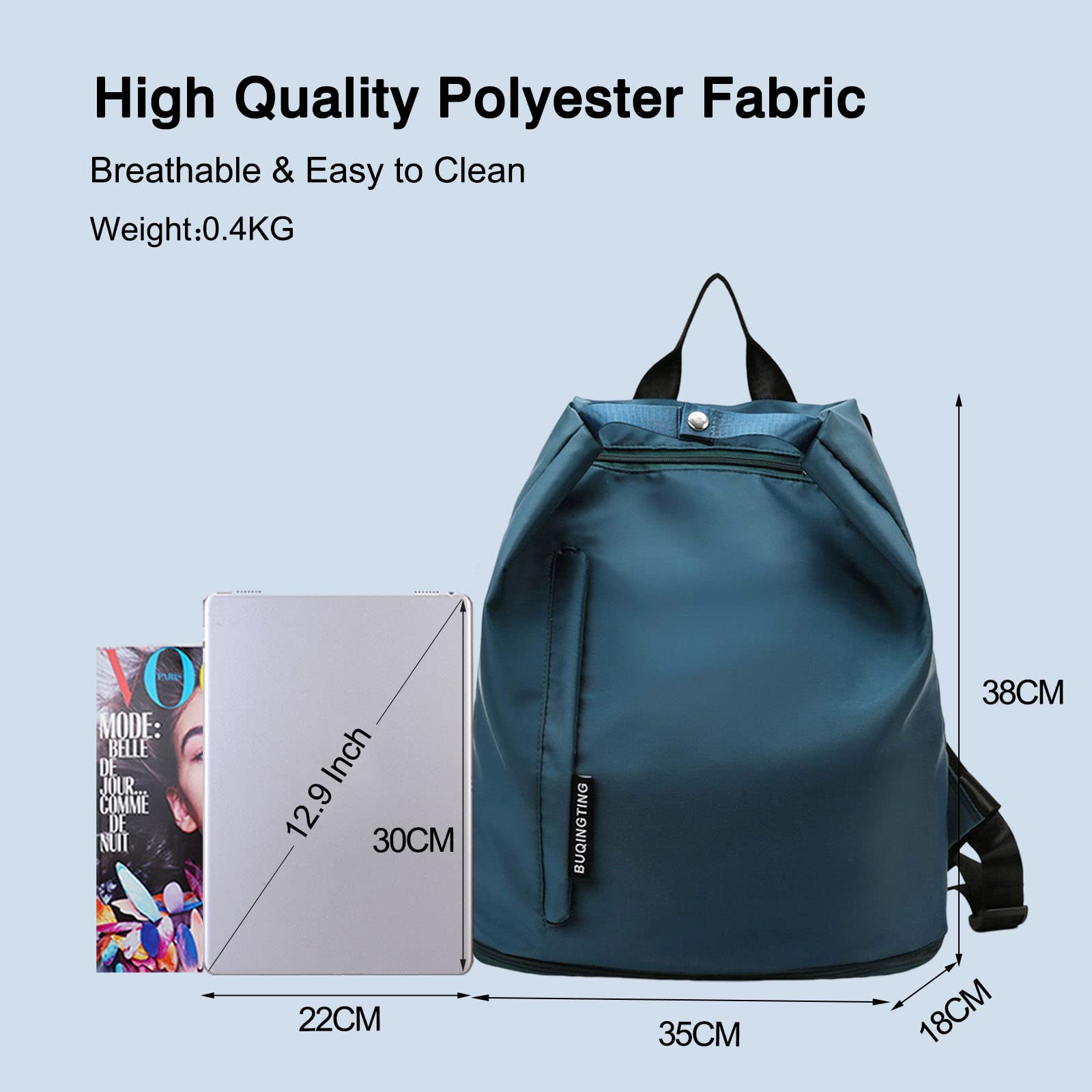 FANDARE Zaino da palestra Borsone da Viaggio Borsa Sportivo Uomo Donna Weekender Borsone Piscina Nascita Ospedale Palestra Borsa a Spalla con Scomparto Scarpe & Tasca di separazione bagnata e asciutta