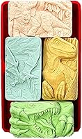 Vista 2 de Juego de 4 moldes de silicona para jabón de dinosaurio, velas, resina, yeso, arcilla, dinosaurio T-REX